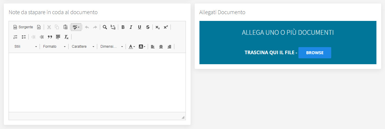 Allegati preventivo ordine