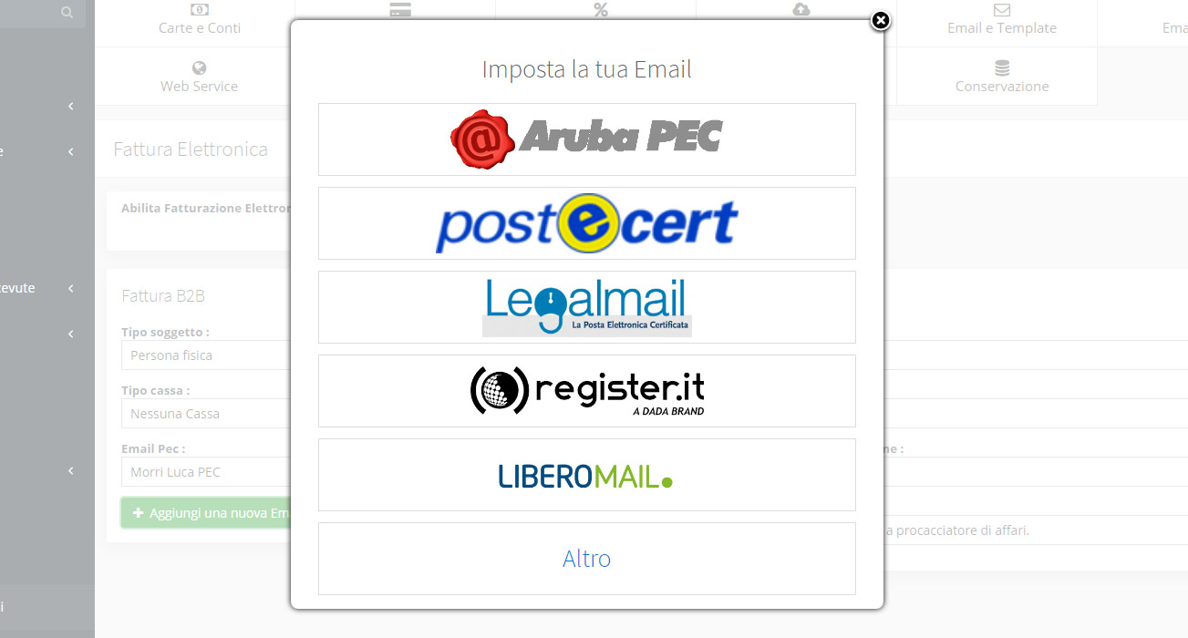 fattura legalmail