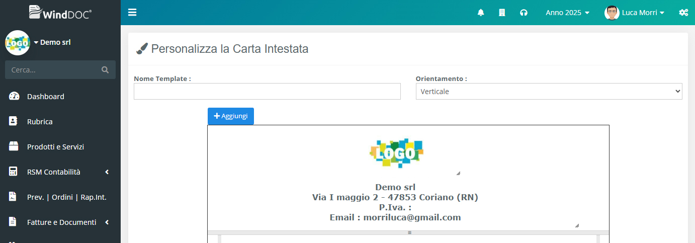 Carta Intestata - Header